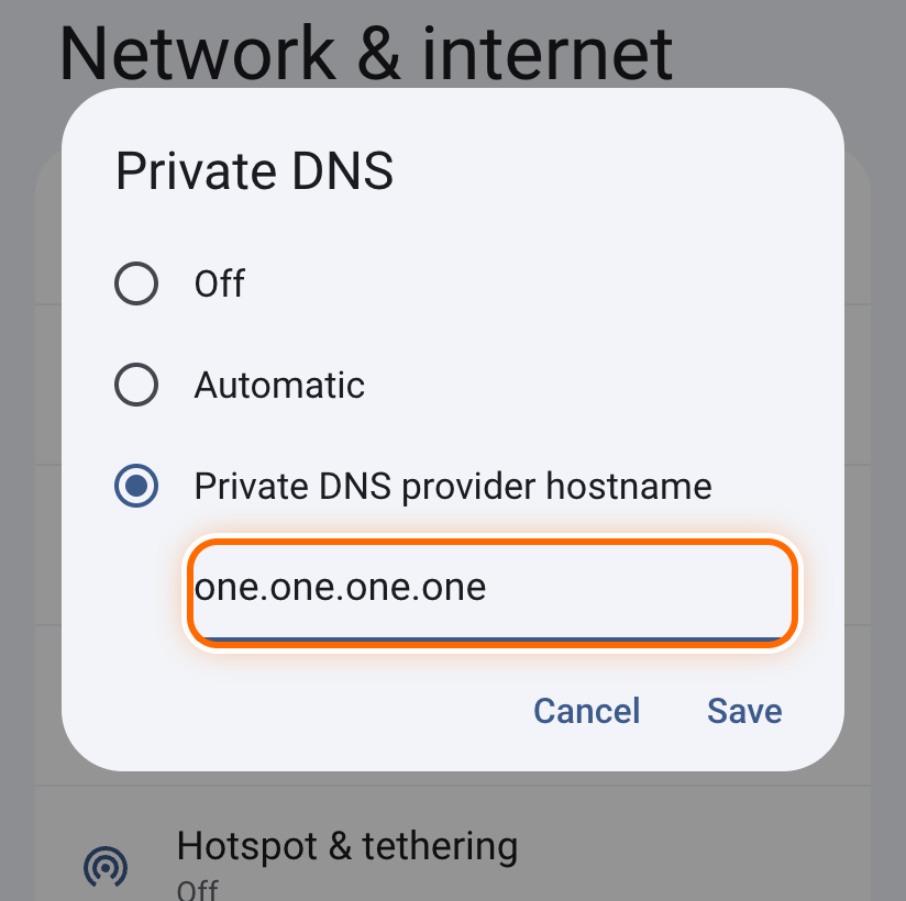 one.one.one.one typed in the box